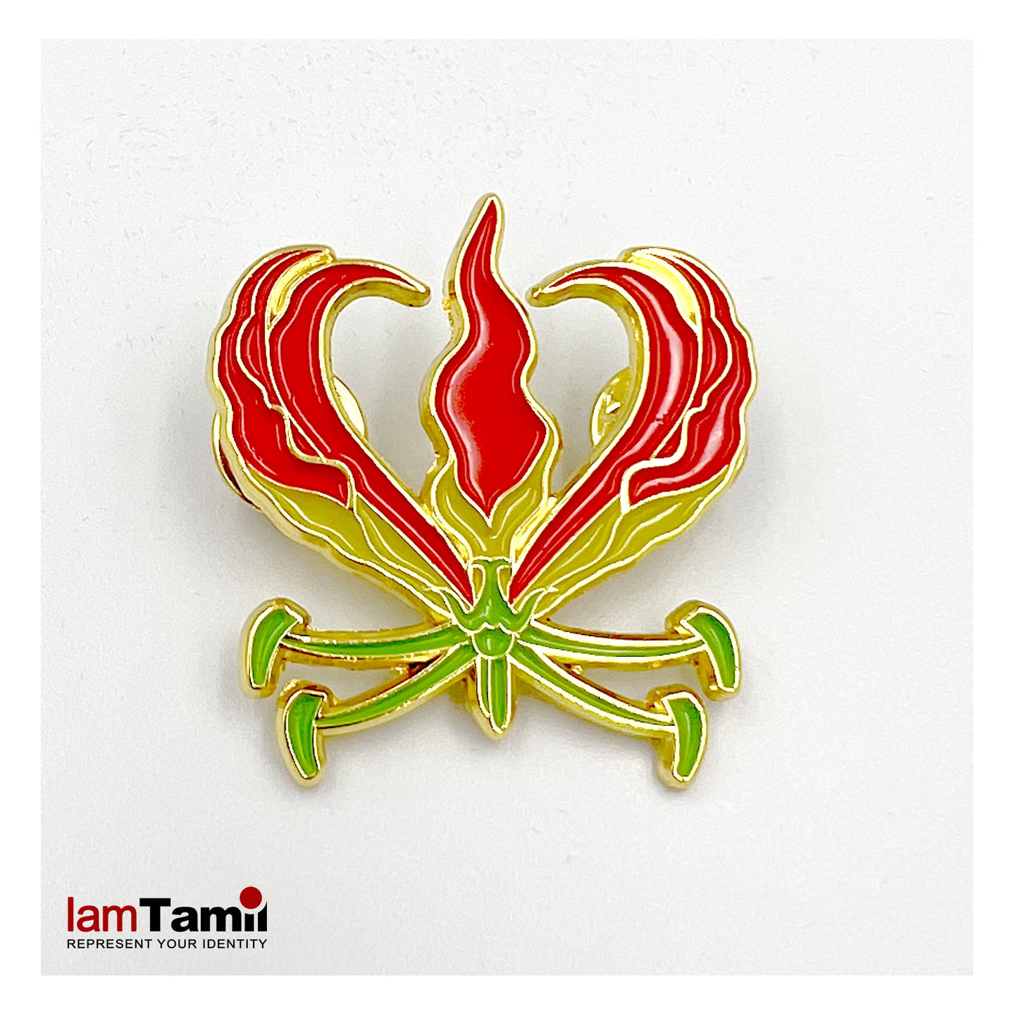 Karthigai Poo - Gloriosa Lily Lapel Pin